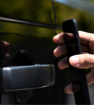 Open a car via a smartphone