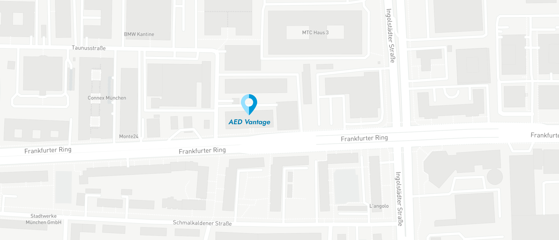 map screenshot AED Munich address